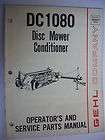GEHL DC 1080 DISC MOWER CONDITIONER OPERATORS AND SERVI