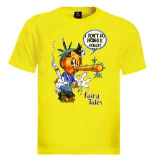 Pinokio High T Shirt Funny drugs cartoon vulgar odd  