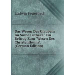   . (German Edition) (9785875841125) Ludwig Feuerbach Books
