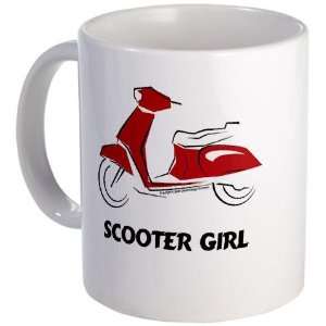  Scooter Girl Red Funny Mug by 