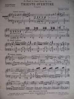 Classical Accordion Sheet Music Pietro Deiro Trieste Overture  