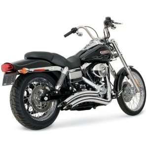 Hines Chrome Big Radius Exhaust System For Harley Davidson FXDF 2008 