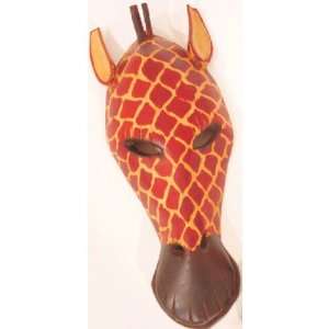  : 14 Carved Wood Wooden Giraffe Mask   Made in Kenya: Home & Kitchen