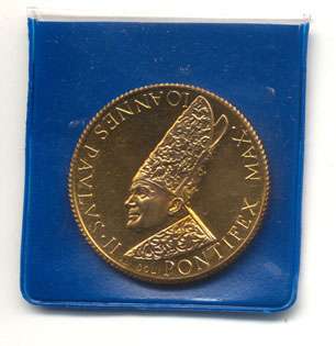Round Medal coin Pope Johannes Paulus Vatican Jubileum  