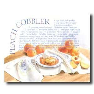  Peach Cobbler Pie Home Kitchen Recipe Cafe Picture Art 