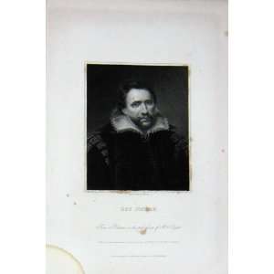   Knight Ludgate 1833 Antique Portrait Ben Jonson