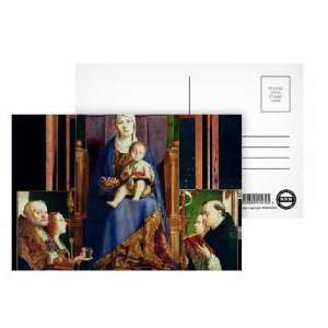 Madonna with Saint Nicholas of Bari by Antonello da Messina   Postcard 