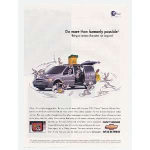 2001 Chevy Venture Warner Bros Edition Bugs Bunny Print Ad (21006 