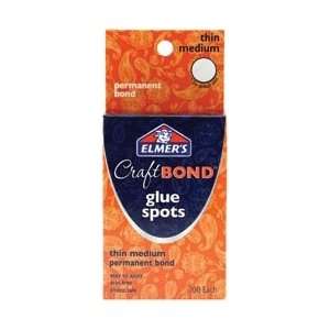  Elmers Craft Bond Glue Spots 200/Pkg Thin Medium; 2 Items 