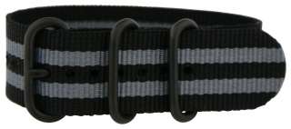 JAMES BOND PVD ZULU 3 RING MILITARY WATCH BAND Strap nato G 10 FITS 