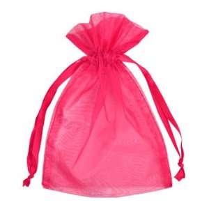  5 x 7 Hot Pink Organza Favor Bags 10 Pack Fabric 