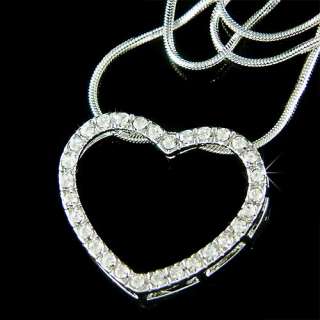 Swarovski Crystal Love Valentine ~Simple Cutout Heart~~ Charm 