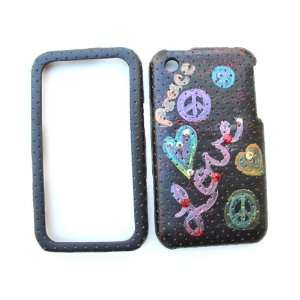  iPhone 3 Peace Love Hand Paint Fashion Case Cover 