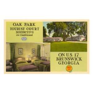  Oak Park Tourist Court, Brunswick, Georgia Premium Poster 