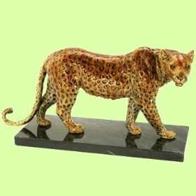  Leopard Metal Art Sculpture: Home & Kitchen