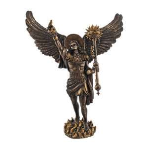  Archangel Uriel Statue Battle Angel W/ Mace & Torch