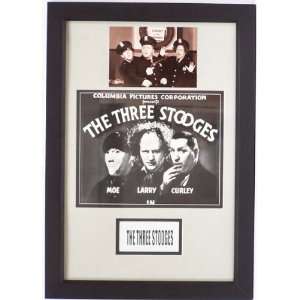  Three Stooges Framed Photograph Includes a 8 x 10 