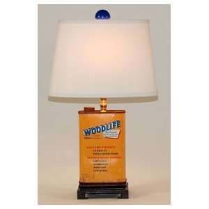  Vintage One of a Kind Rustic Woodlife Tin Table Lamp 