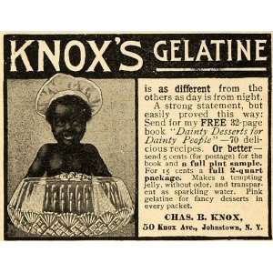  1900 Ad Charles B Knox Gelatine Jelly Dessert Child 