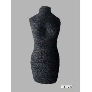 Paper Mache / Black Abaca Twine Mannequin / Fashion Accessory/Jewelry 