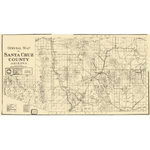    SANTA CRUZ COUNTY ARIZONA (AZ) 1910 1917 MAP