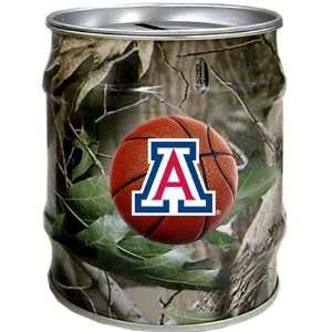  Arizona Wildcats UA NCAA Basketball Realtree Tin Bank 
