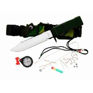  Valor Survival Knife w/Pouch & Kit OD 12 OA #744 Sports 