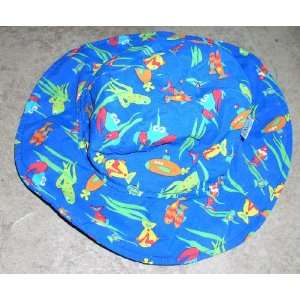  Wee Waves Infant / Toddler Swim Hat   Blue with Fish & Sea 