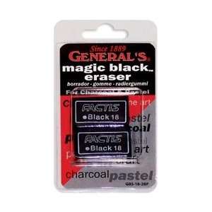  General Pencil Magic Black Eraser 2/Pkg GBS182BP; 6 Items 