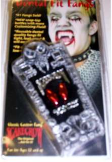 SCARECROW Custom Vampire Fangs Dracula Teeth RED  