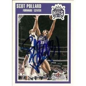  Scot Pollard Signed Sacramento Kings 02 2003 Fleer Card 