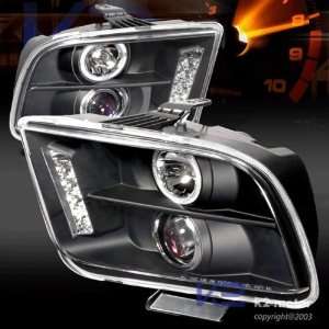  2005 2006 2007 2008 Ford Mustang Projector Headlights Blk 