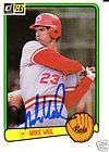 AUTO 1983 DONRUSS REDS OUTFIELD MIKE VAIL CARD