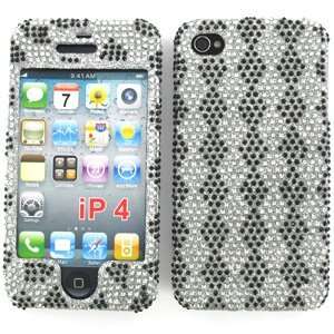   GCI DMD Argyle Black Snap On Case for iPhone 4 Cell Phones