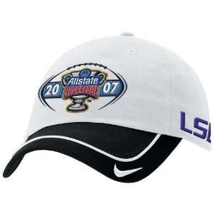  Nike LSU Tigers White 2007 Sugar Bowl Turnstyle Hat 
