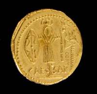 Gaius Julius Caesar 45 44 BC Roman Gold Aureus Replica  
