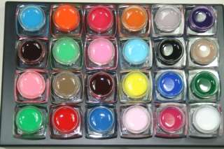 24 PCS Pure 24 Colours UV Builder Gel Nail Tips 8ML  