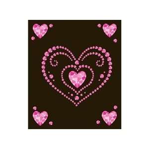   Bling Dimensional Mobile Art Stickers Large Pink Heart Electronics
