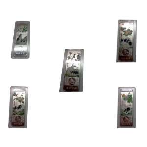  Set of 10 .999 Fine Silver Clad Bunny Bars with Assorted 