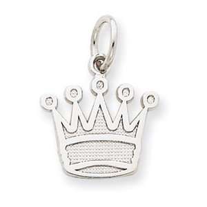   IceCarats Designer Jewelry Gift 14K Wg Kings Crown Charm Jewelry