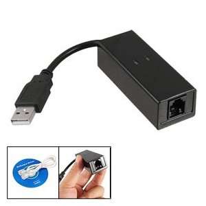   90 External USB Voice Fax Data Modem Black w Phone Cable Electronics