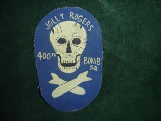 WWII USAAF 400 BOMB SQ 90TH BOMB GRP JOLLY ROGERS PATCH  