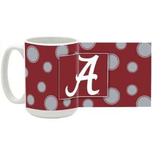   University of Alabama 15 oz Ceramic Coffee Mug   Polka Dot: Sports