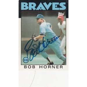  1986 Topps #220 Bob Horner Braves Signed 