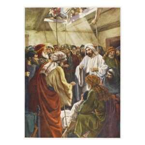 At Capernaum Jesus Heals a Paralysed Man Who Is Lowered into the House 