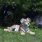 Wild Beauty Lying Tiger Cub Statue. Home Yard & Garden Decor Display 