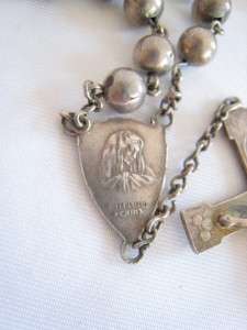 VINTAGE 1950S STERLING SILVER ROSARY ANO SANTO 1950  