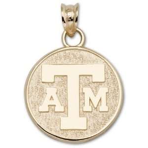   Aggies 5/8 Round ATM Pendant   10KT Gold Jewelry