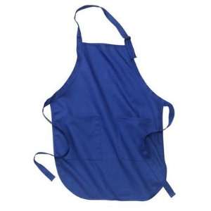 Upscale 100% Cotton Full Length Apron with Pockets   Royal:  