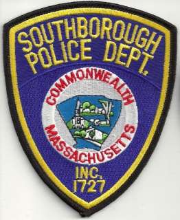 This is a patch from the Southborough Police Department 